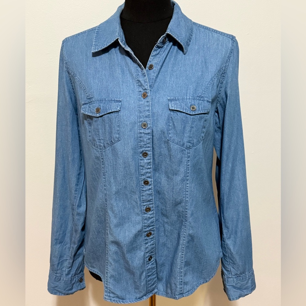 Style & Co. Classic Blue Denim Button Down Shirt
